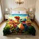 thumbnail image 4 of Cartoons Dinosaur Print Flannel Fleece Throw Blanket Soft Cozy Decorative Blanket For Home Bedroom Sofa, 4 of 6