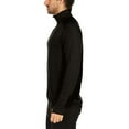 thumbnail image 3 of Men's Merino Wool Midweight Quarter Zip - Moisture Wicking - Black - Large, 3 of 3