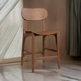 thumbnail image 6 of Seln 24 Inch Counter Stool Chair, Curved Seat, Open Back, Dark Brown Wood, 6 of 6