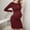 Red, variant on Knitted Maternity Dress Long Sleeve Round Neck Tight Fitsting Solid Color Bodycon Pregnancy Dress Stretchy Comfortable for Women(Beige,M)