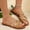 Gold, variant on Women's Flip Flops Woven Strap Toe Post Beach Sandals Summer Vacation Outdoor Comfort Shoes