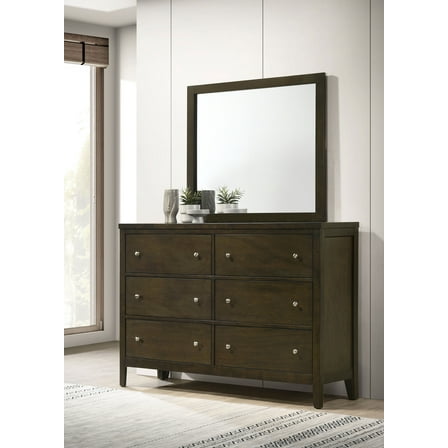 Wilkes 6-drawer Dresser and Mirror Dark Cocoa