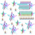 thumbnail image 1 of Centros de mesa con forma de estrella, 45 unidades, decoración de estrellas en 3D, arcoíris, 1 of 8