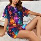 thumbnail image 4 of Balery Colorful Potion Bottles Magic Conjunto de Pijama para Mujer con Estampado, Dos Piezas de Manga Corta y Shorts, Ropa de Dormir Suave con Cuello Redondo y Bolsillos-3X-Large, 4 of 6