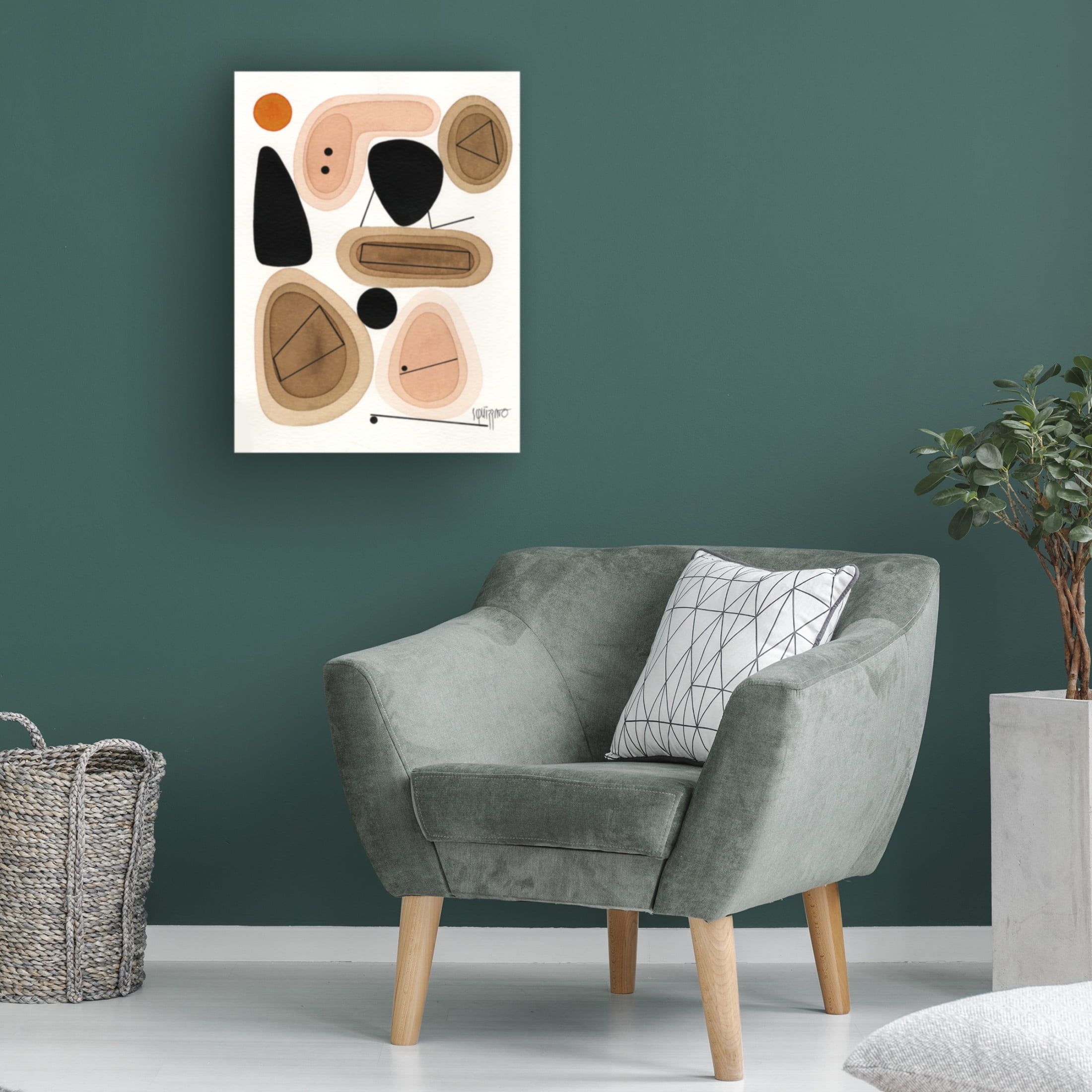 Canvas Wall Art - Antony Squizzato 'Chicken Trainer' Wall Art for Living Room, Bedroom, or Office Décor by Trademark Fine Art - 14 x 19 Inches
