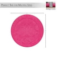 thumbnail image 6 of HOME WEAVERS Waterford Collection Cotton Round Bath Rug, 22" Round, Hot Pink, 6 of 9