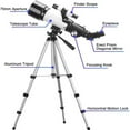 thumbnail image 6 of Telescope, Astronomy Telescope for Adults High Powered, 90mm Aperture 800mm Professional Refractor Telescopes for Kids & Beginners, Multi-Coated High Transmission with Phone Adapter Carry Bag, 6 of 9