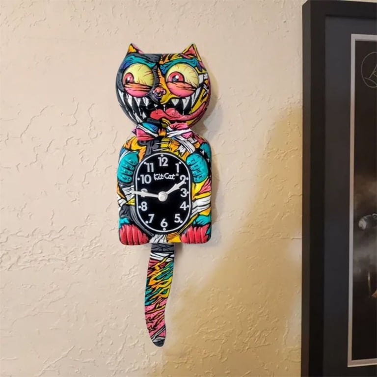ねこぼーろ graffiti Clock Tiger Derpy Clock graffiti ねこぼーろ Kit-cat Custom Art Original