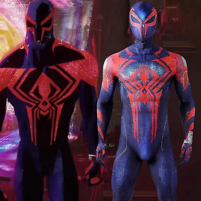 Disfraz de Spider-Man para hombre y niño, mono de fiesta, disfraz de Spider-man 2099