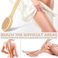 thumbnail image 2 of Body brush for wet or dry brushing with long wooden handle, 2 of 5