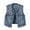 Blue, variant on Tqcoqu Women's Sleeveless Denim Plus Size Vest,Round Collar Frayed Edge Multi Pocket Waistcoat Jacket,2026 Spring Fall Trendy Clothes,Green Women's S-XXXXXL