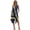 Barbados Flag Map Print, variant on Side Pockets Ladies Irregular Hem Casual Dress, Brazil Flag Sleeveless Midi Dress Polyester with Pocket Summer Round Neck Asymmetric