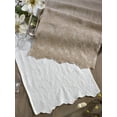 thumbnail image 4 of Fennco Styles Matilda Collection Classic Embroidered Stonewashed Pure Linen 16 x 72 Inch Table Runner â€“ Ivory Table Runner forBanquets, Wedding, Special Events and Home D?cor, 4 of 4