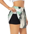thumbnail image 1 of Balery Cute Raccoon Pantalones cortos deportivos para mujer con forro y dos bolsillos, elásticos, para entrenamiento, gimnasio, yoga-Medium, 1 of 7