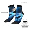 thumbnail image 4 of Goofa A Wolf Barks Out A Window Pattern Non Slip Socks with Grips for Elderly, Crew Socks Yoga Hospital Socks Cushioned Sole Gripper Socks for Men Women, 4 of 5
