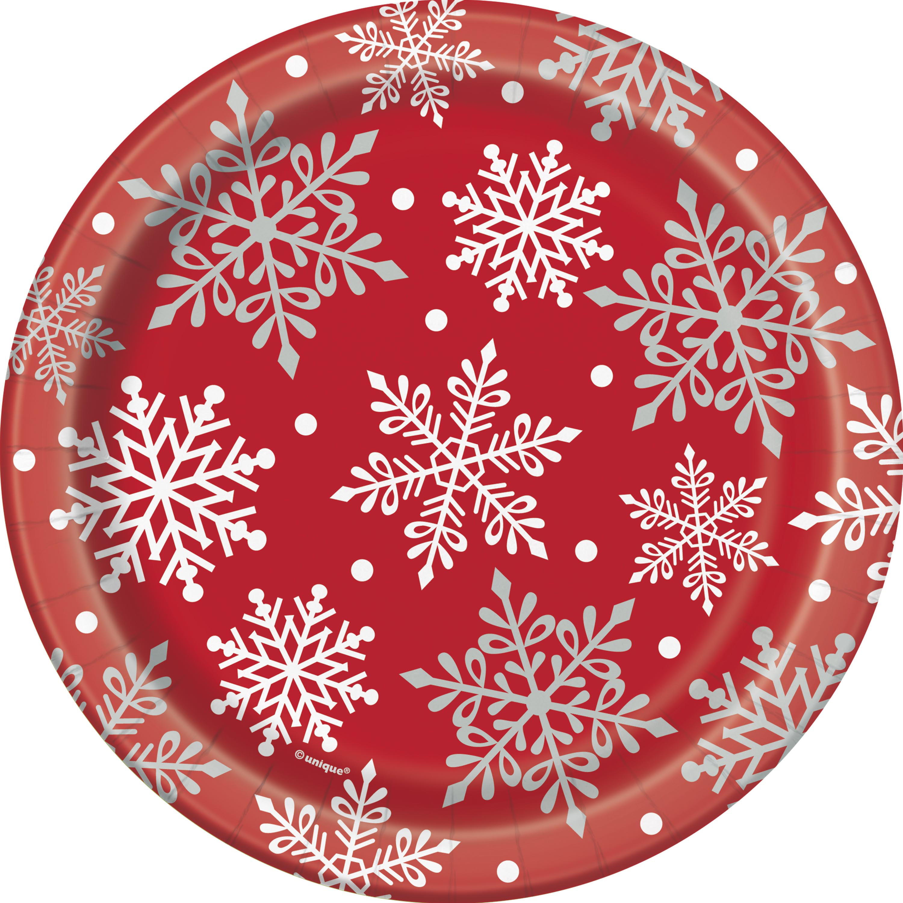 Snowflakes Holiday Paper Dessert Plates, 7in, 90ct - Walmart.com