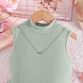 thumbnail image 6 of Cethrio Girls Knitted Dresses, Gifts Mid-length Casual Sleeveless Summer Dresses Green Size 4-5 T, 6 of 6