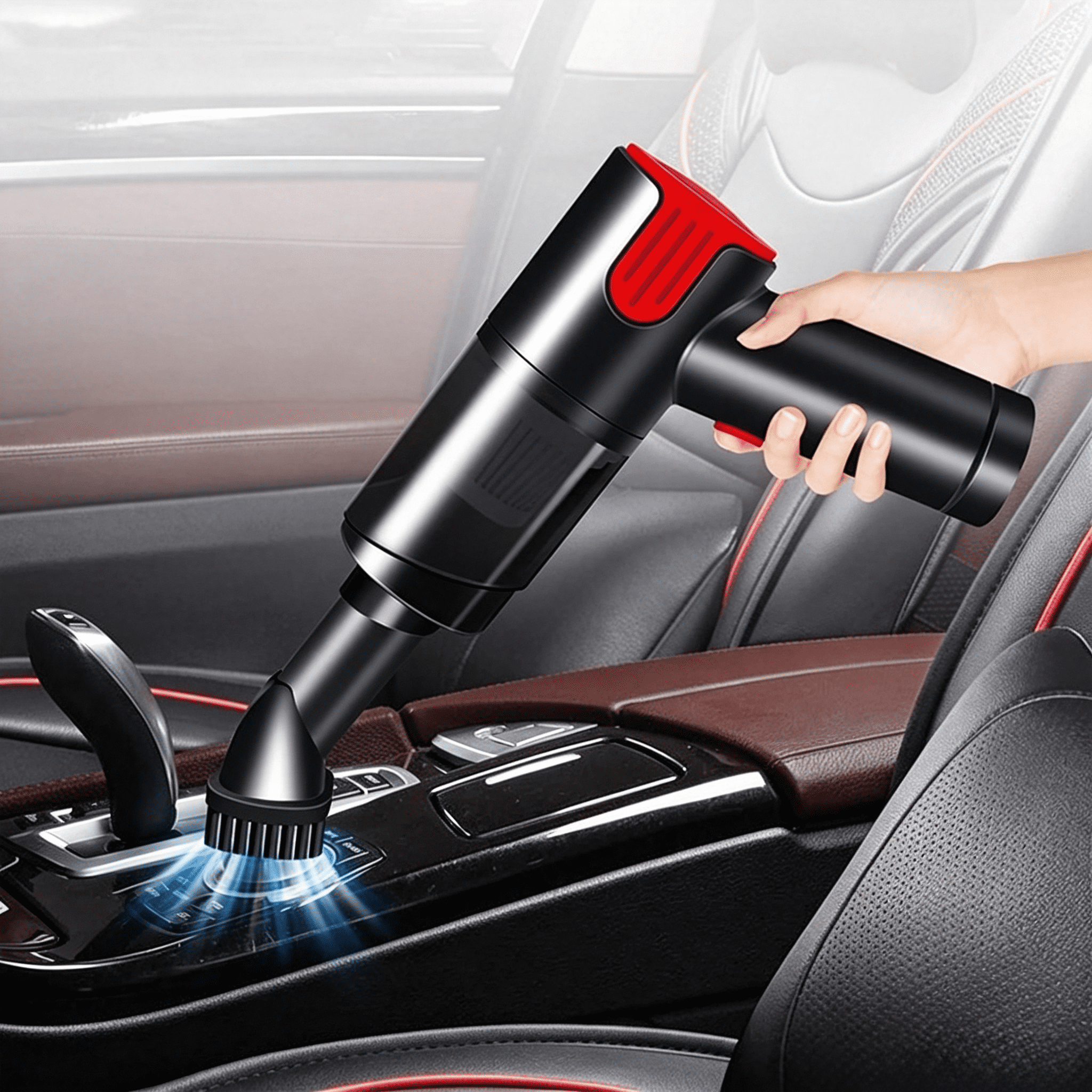 Smart Sensor Cordless Vacuum Cleaner, 150-300 Air Watts Adjustable Suction with Self-Cleaning Brushes, App-Controlled HEPA+Carbon Filter Vacuum for Home Car Pet Grooming - Cigarette Lighter Charging