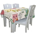 thumbnail image 5 of GZHJMY Cute Owls and Flowers Rectangle Tablecloth for Kitchen Dining Room Party Table Cover Home Decor 54"(W) x 72"(L), 5 of 7
