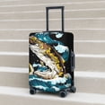 thumbnail image 6 of Haiem green salmon fish Pattern Luggage Cover Printed Suitcase Covers for Luggage Elastic Washable Suitcase Protector Fits 18-32 Inch Luggage-Medium, 6 of 7