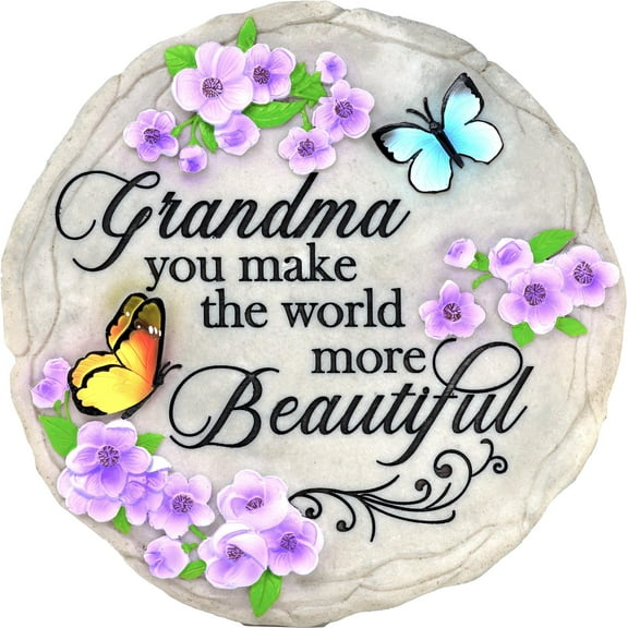GRANDMA BEAUTIFUL STEP STONE / DECORATIVE WALL PLAQUE