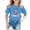 Sky Blue, variant on LRen Girls Easter Shirt Size 8 Cartoon Rabbit Short Sleeve T Shirts Cute Easter Day Vacation Tops Clothes for Children