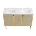thumbnail image 5 of Modway Chaucer 48" Double Sink Bathroom Vanity in Oak White, 5 of 17