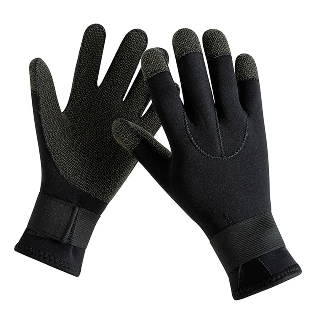 Sufanic 3mm Snorkeling Gloves Neoprene Swimming Gloves Hunting Gloves Kayaking Gloves, Women's, Size: One size, Black
