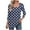 Navy, variant on Women's Cotton Polka Dot Top Square Neck 3/4 Sleeve Blouse High Elastic Summer Shirt Trendy Vacation Stretch Tee