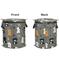 thumbnail image 2 of 50L Extra Large Popup Hamper Collapsible Laundry Basket With Zippered Lid 15.7x18.5in Cuttie Dog, 2 of 7