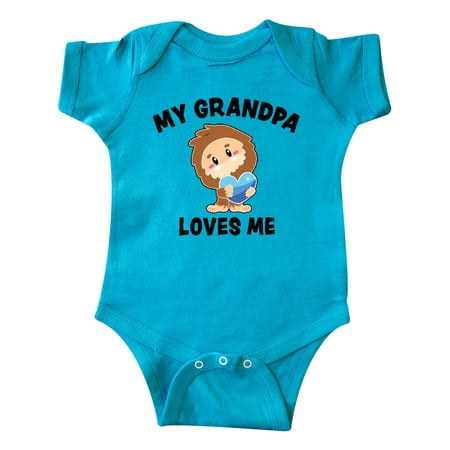 

Inktastic Cute Bigfoot My Grandpa Loves Me Gift Baby Boy Bodysuit