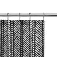 thumbnail image 3 of Mainstays Black HerringbOne Printed 72" x 72" Faux Linen Shower Curtain, 3 of 6