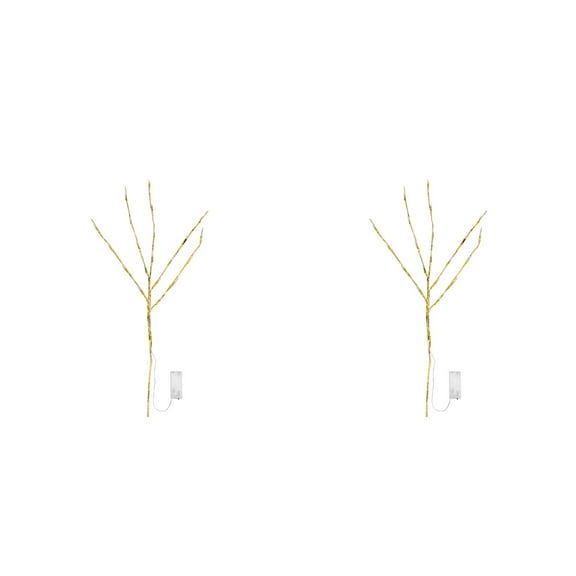 unbranded 2pcs LED Branch Lights Twig Branches with Lights 20 LED Vase Branch Lamp for Christmas Home Decoration