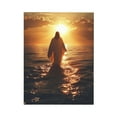 thumbnail image 2 of CozyNet Jesus Walking On Glowing Waters Toward A Sunrise Serene Divine Miracle & Radiant Beauty Shown Wall Art Prints With Frame Canvas Perfect for Living Room & Bedroom, Wall Decor 16"x20", 2 of 10