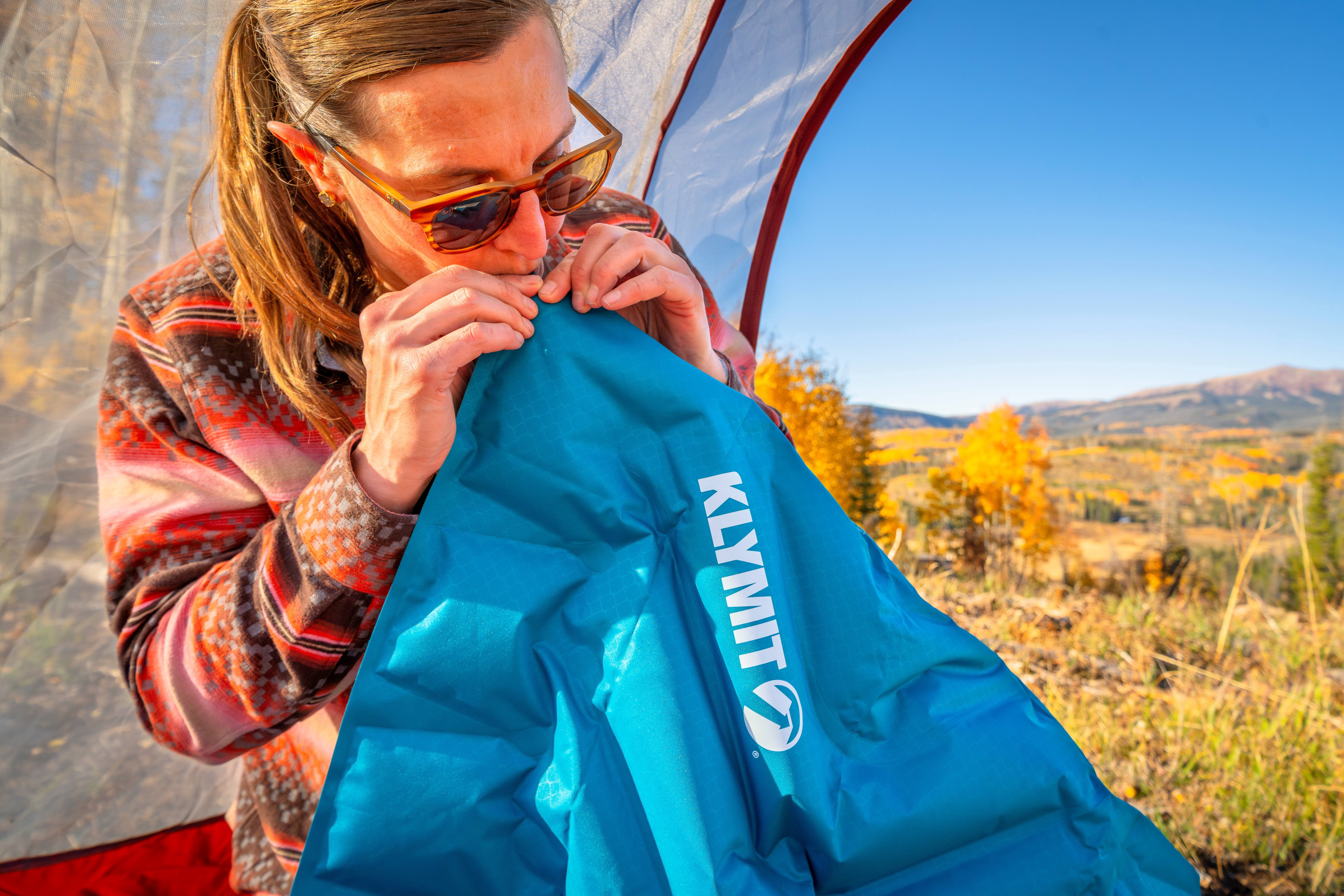 Klymit Static V Base Camping Sleeping Pad Inflatable Mattress for