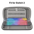 thumbnail image 2 of TSV Carrying Case Fit for Nintendo Switch 2 with 24 Game Card Slots, Protective Hard Shell Pouch, Portable Travel Storage Bag for Console & Accessories, White, 2 of 7