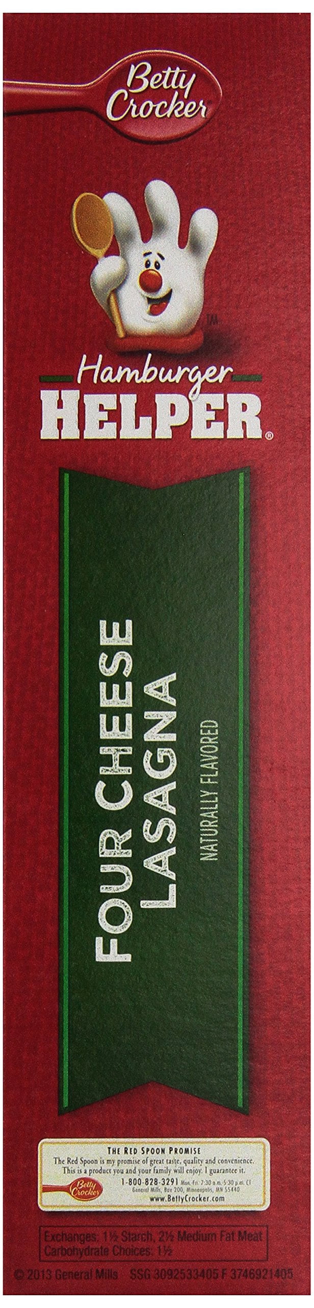 Betty Crocker Four Cheese Lasagna Hamburger Helper 5.5 oz (Pack of 16)