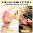 thumbnail image 6 of Peach Squishy, Jumbo Squeezy Fruit Stress Ball, Slow Rise Squishies, Soft Desk Decor(Yellow), 6 of 6
