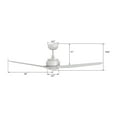 thumbnail image 3 of 48" 3-Blade Smart Ceiling Fan with LED Remote Reversible Silent DC Motor- White, 3 of 6