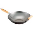 thumbnail image 2 of Cocina asiática Wok Helen's de acero al carbono y bambú, 35,56 cm, 2 of 4