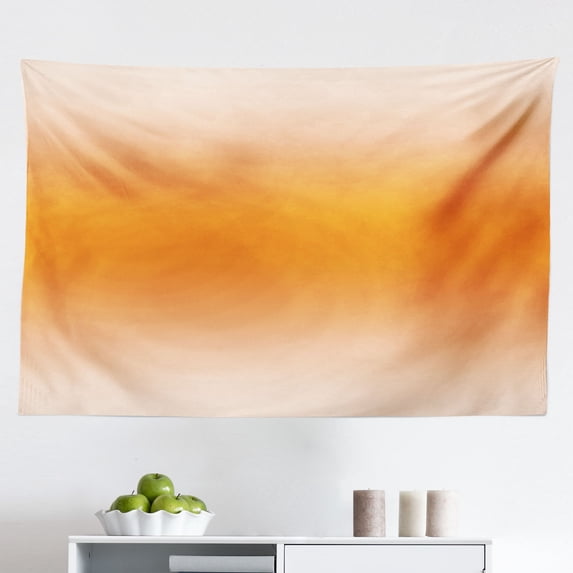 Ombre Tapestry, Smoke Fog Mist Fume Theme Inspired Grey Colored Modern Design Art Digital Print, Fabric Wall Hanging Decor for Bedroom Living Room Dorm, 2 Sizes, Black Grey, by Ambesonne