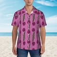 thumbnail image 4 of Daiia Tulips Flowers Hawaiian Shirt for Men Gentle Cotton Regular Short Sleeve Casual-XX-Large, 4 of 9
