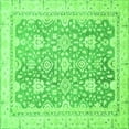 thumbnail image 1 of Ahgly Company Indoor Square Oriental Green Traditional Area Rugs, 4' Square, 1 of 4