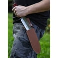 thumbnail image 5 of Cuchillo de Jardín - Cuchillo de Acero Inoxidable para Jardinería, Paisajismo y Excavación con Mango de Madera Rojo y Funda Marrón, 5 of 5