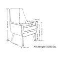 thumbnail image 5 of Simpli Home Warhol Mid Century Arm Chair in Saddle Brown, 5 of 5