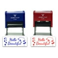 thumbnail image 3 of (3 pack) All Quality Hello Beautiful Self-Inking Rubber Stamp | Family & Friends | Novelty Homely Stamps (Blue Ink) - Q-300, 3 of 9