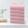 thumbnail image 4 of Lilgiuy Ultra Soft Washcloths 5 Pack, Solid Color Microfiber Towel Sets 24x12 inches, Absorbent and Quick Drying Washcloth, Multi-Purpose Wash Cloths for Bathroom, Hotel, Salad and Gym, 4 of 5