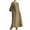 Khaki, variant on LYXSSBYX Summer Dresses for Women Women's Fashion Crewneck Loose Half Sleeve Solid Knee-length Dress