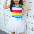 thumbnail image 2 of 1-9 Years Girls Princess Tutu Dress Rainbow Mini Sundress, 2 of 4