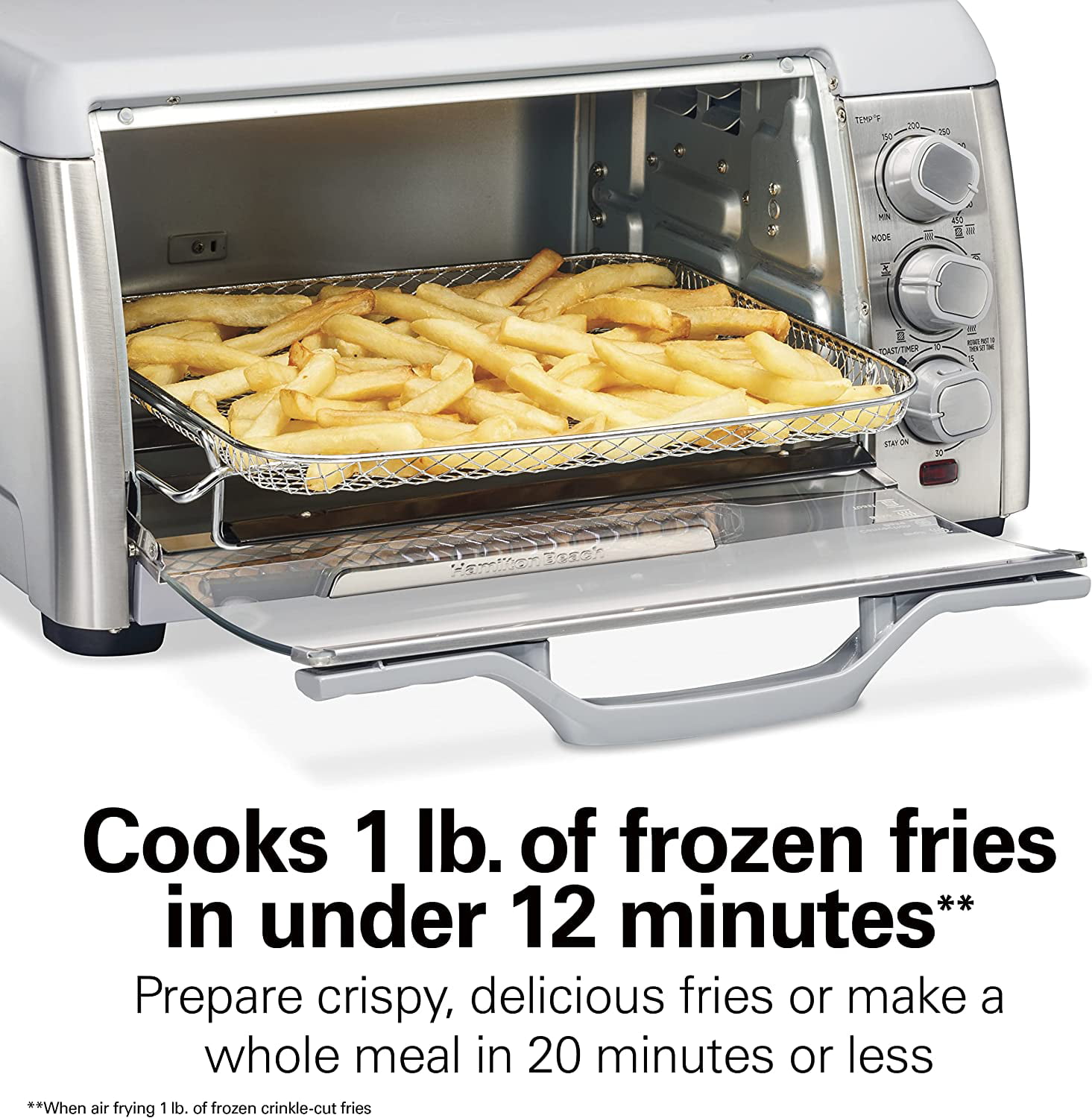 Hamilton Beach® Air Fryer Toaster Oven 6 Slice Capacity Black & Stainless  Steel